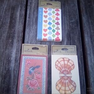 Vintage Hallmark Bridge Tally Cards Set Sealed Mid Century Floral Shell Designs